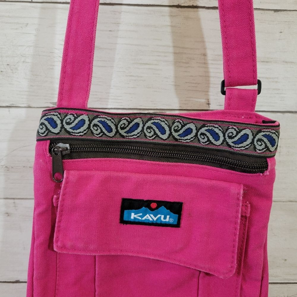 KAVU Keeper Crossbody Bag Pink Hands Free Purse - Picture 3 of 13